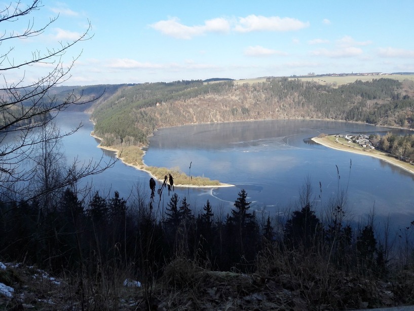 Hohenwarte, Drachenschwanz, Stausee, Th&uuml;ringer Meer, Panoramablick, Aussicht, Wald, Wasser