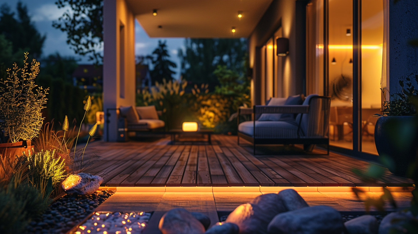 LED Terrassenbeleuchtung indirekt