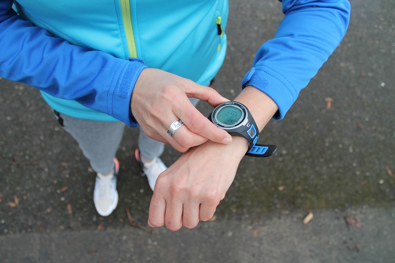 Smartwatch zum tracken des Sportes.