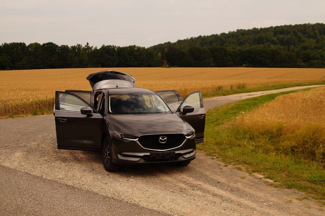 Mazda, CX 5, Auto, T&uuml;ren, Feldweg, SUV
