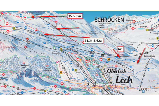 skikarte, st. anton