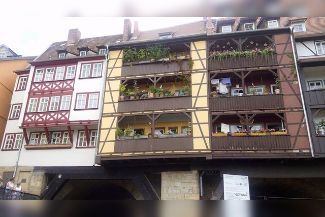 Rückansicht Krämerbrücke Erfurt
