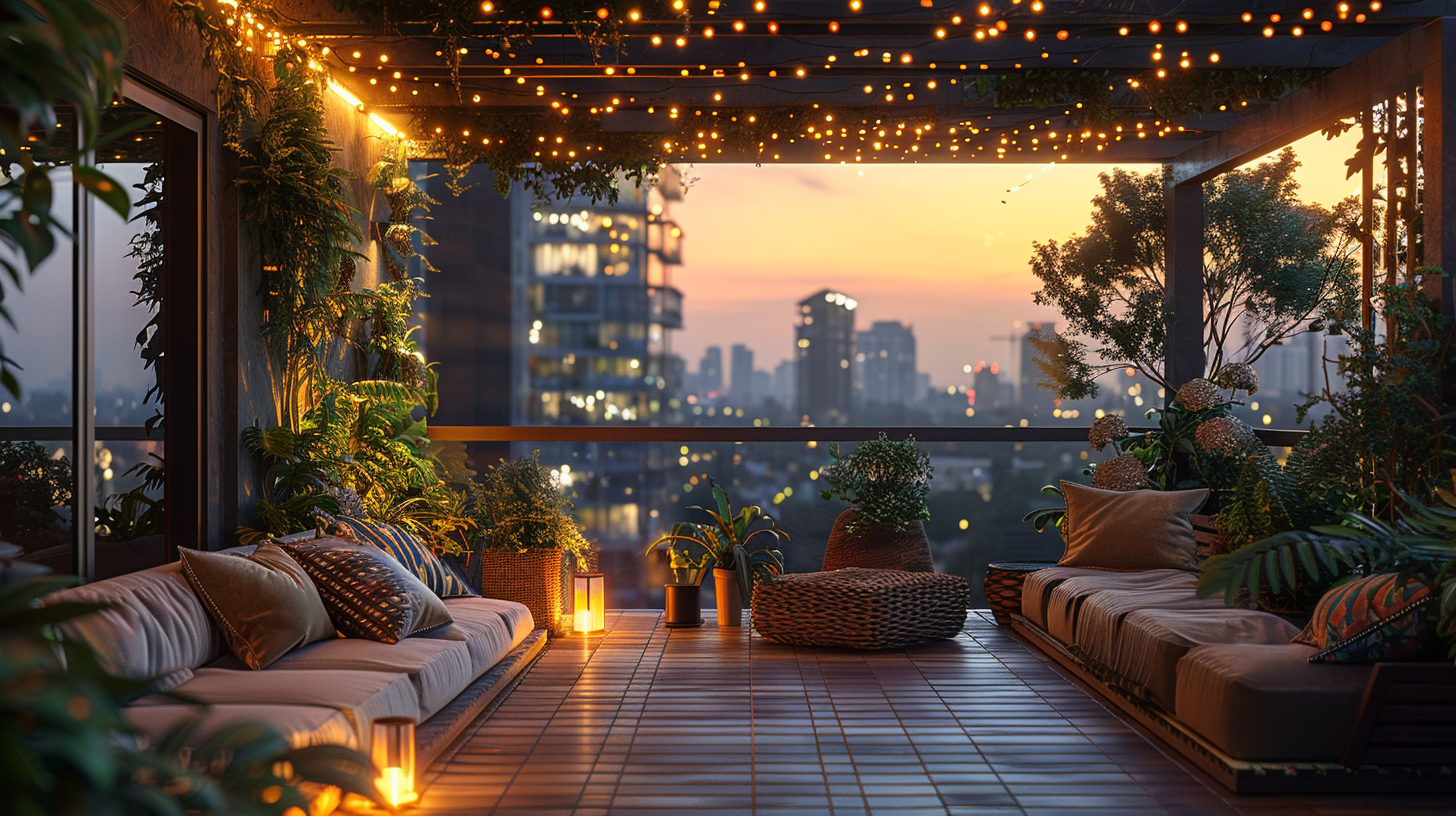 gemütliche Terrassenbeleuchtung